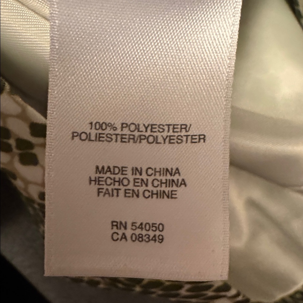 Jones New York Olive Green Snake Print Utility Jacket - Picture 5 of 5
